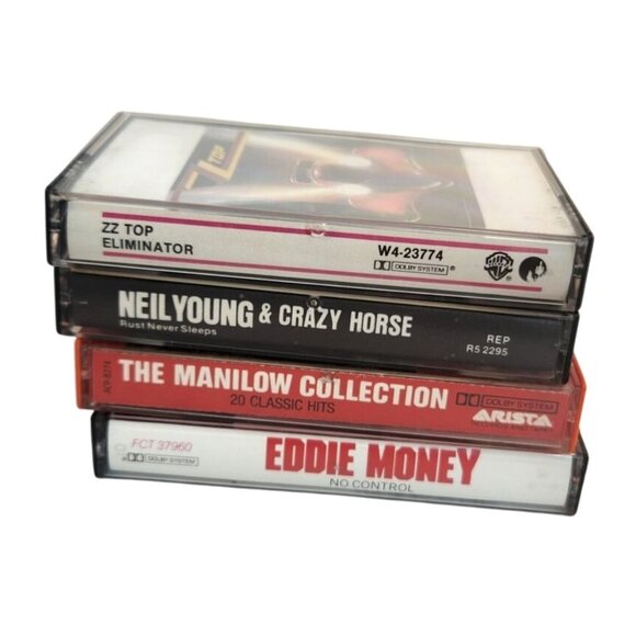 Eddie Money No Control Barry Manilow Collection Neil Young ZZ Top 4 Music Casset - Picture 7 of 14